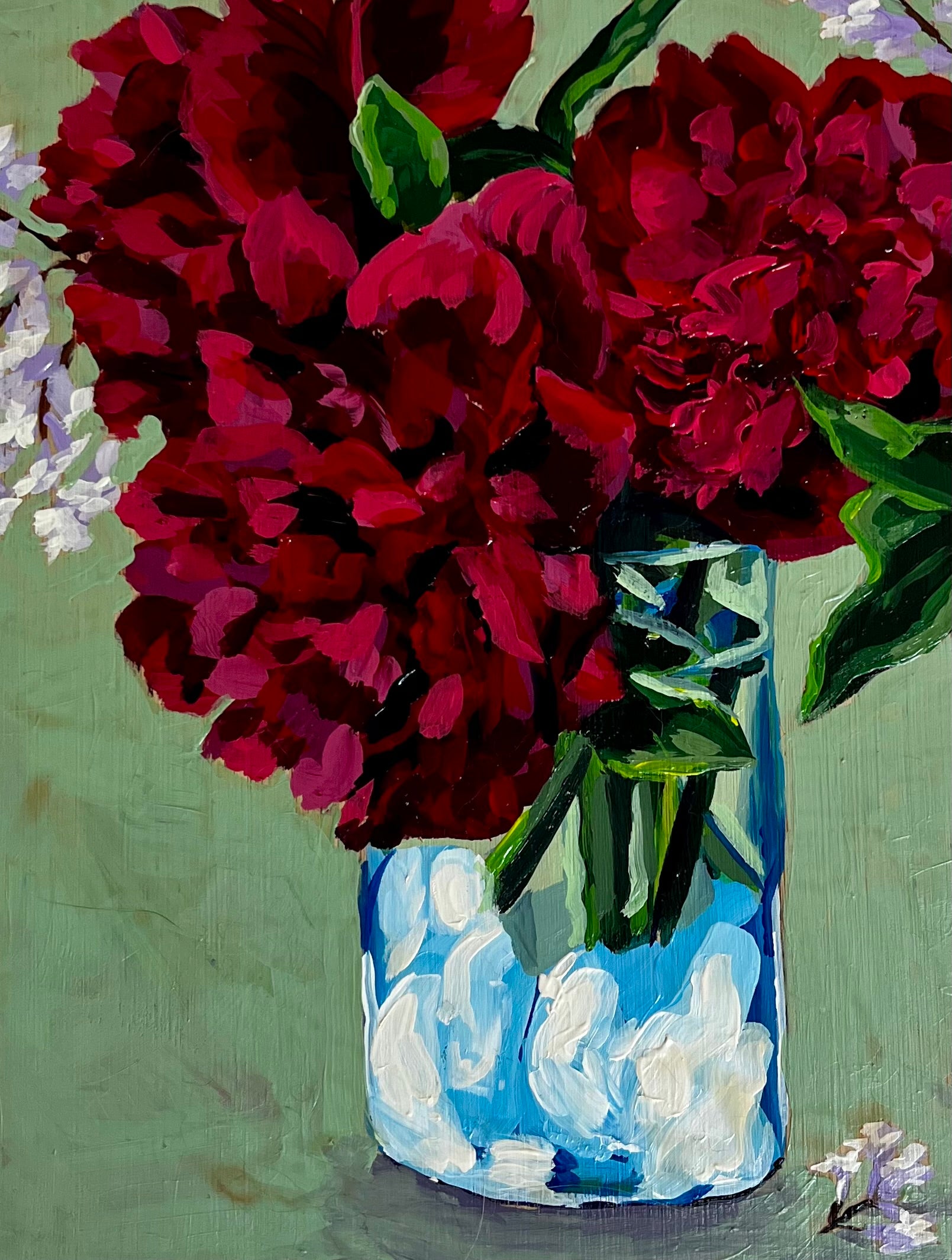 A Study of Peonies & Lilacs