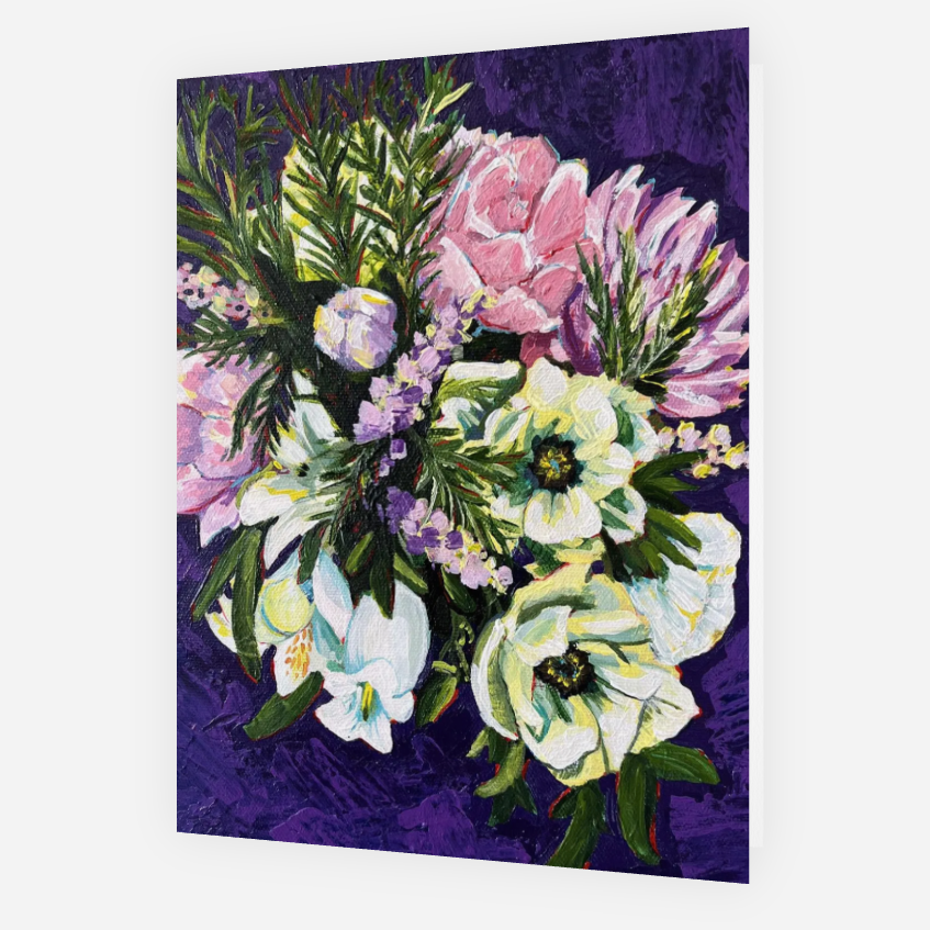 Anemones I Art Print Greeting Card