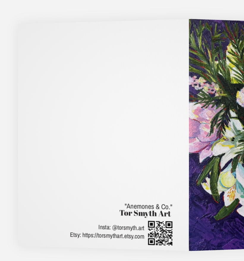 Anemones I Art Print Greeting Card