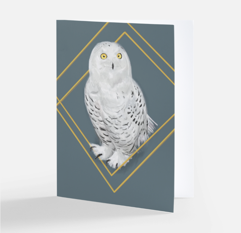 Snowy Owl Art Card