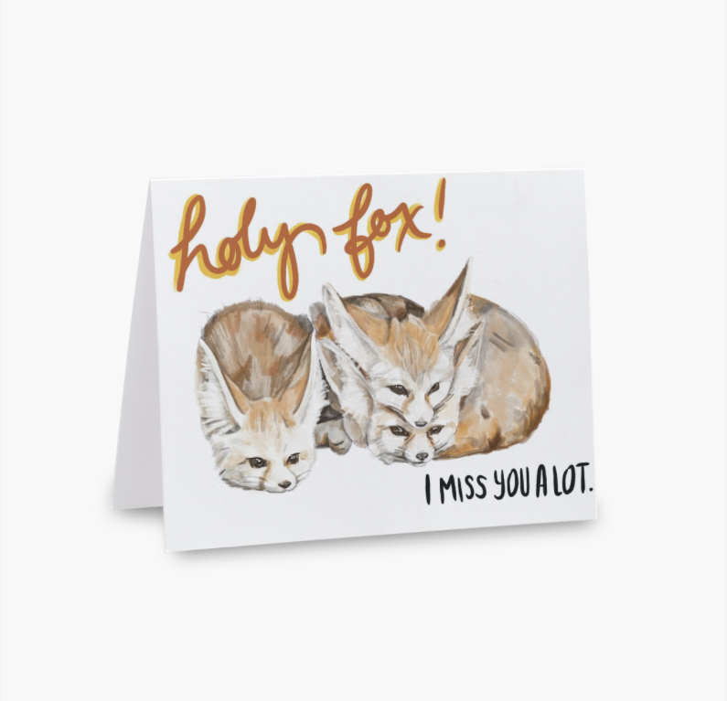Holy Fox! I Miss You A Lot Fennec Fox Card