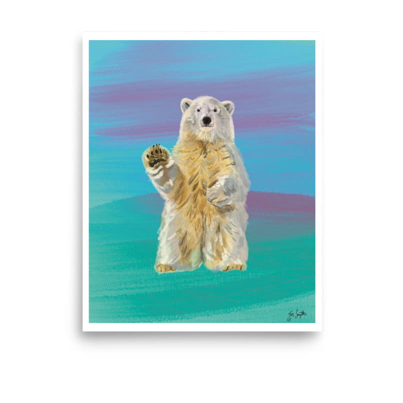 Polar Bear Digital Painting Print