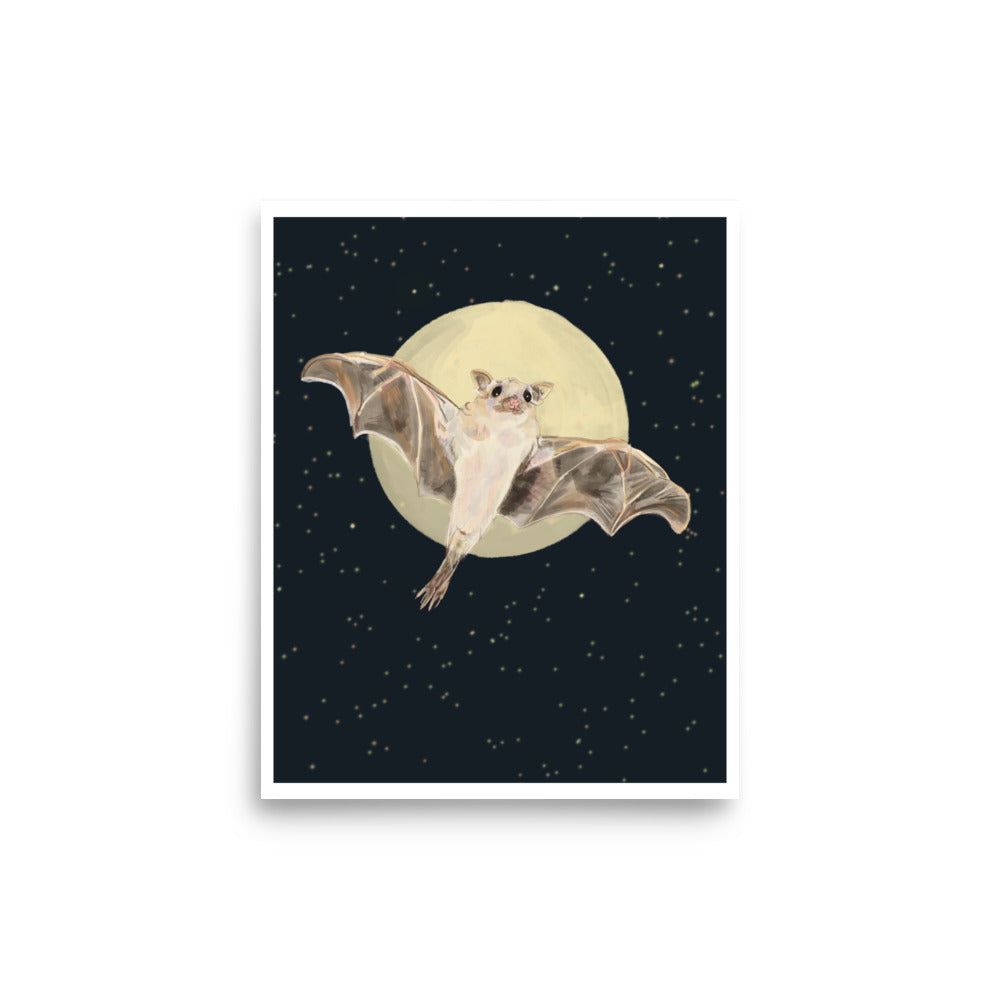 Bat & Moon Digital Painting Print