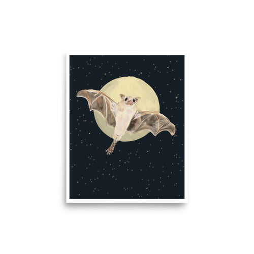 Bat & Moon Digital Painting Print
