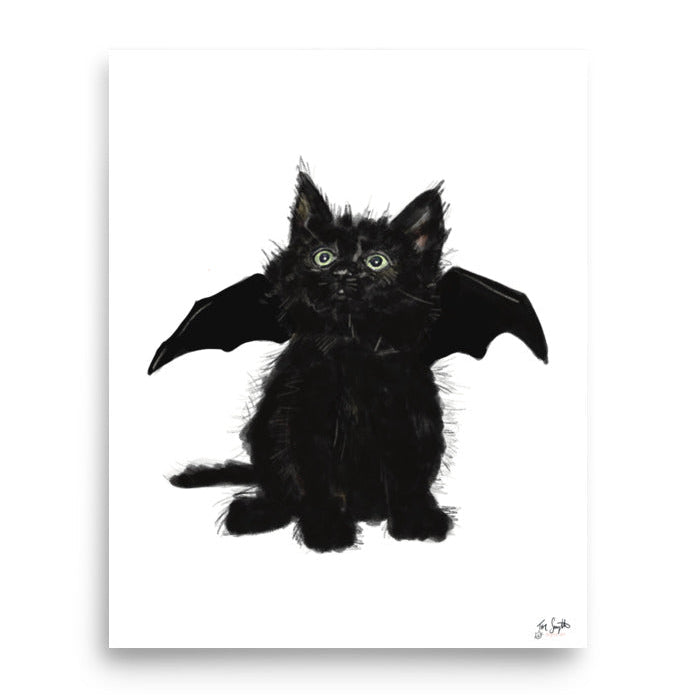 Bat Cat Digital Art Print
