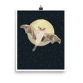 Bat & Moon Digital Painting Print