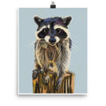 Rocky Raccoon Digital Painting Print