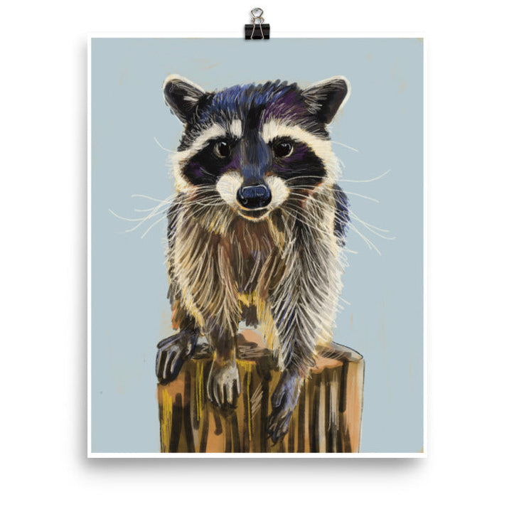 Rocky Raccoon Digital Painting Print